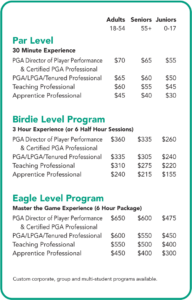 Lesson Prices